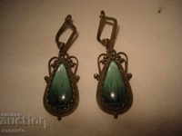 A PAIR OF OLD SILVER EARRINGS