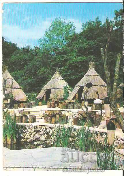 Carte poștală Bulgaria Varna Nisipurile de Aur Bar "colibe" 5 *