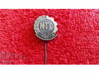 Old pin badge 75 years NTS National Technical Union excellent