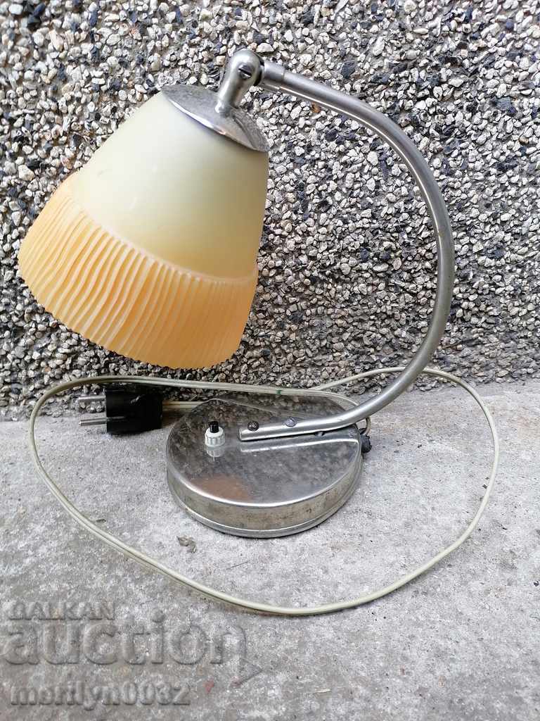 Old electric night lamp lampshade, lantern, light bulb