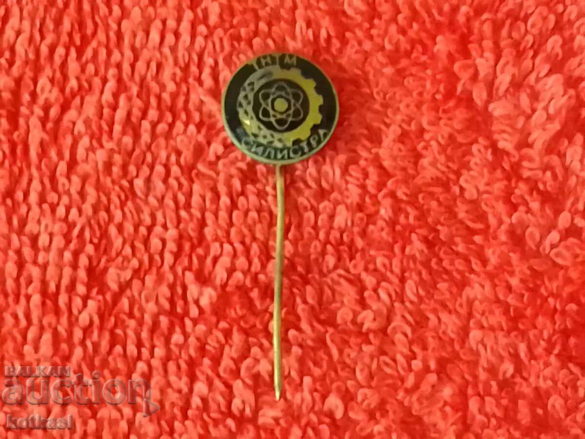 Old social badge pin TNTM Silistra excellent - 5 Old social badge pin TNTM Silistra excellent - 5