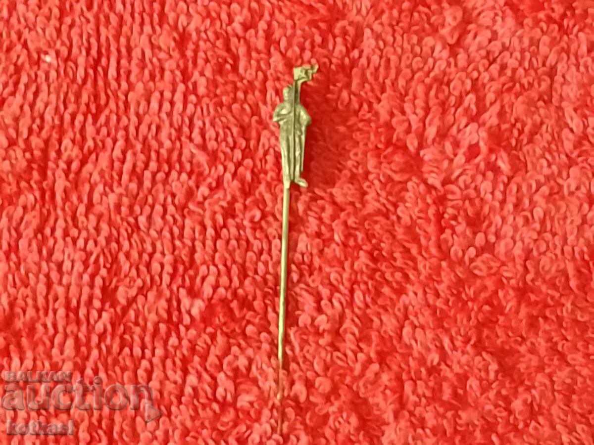 Παλιό Μπρούτζινο Σήμα Καρφίτσας Άντρας Ιππότης Τυποποιημένος - 5 Παλιό Μπρούτζινο Σήμα Καρφίτσας Άντρας Ιππότης Τυποποιημένος - 5