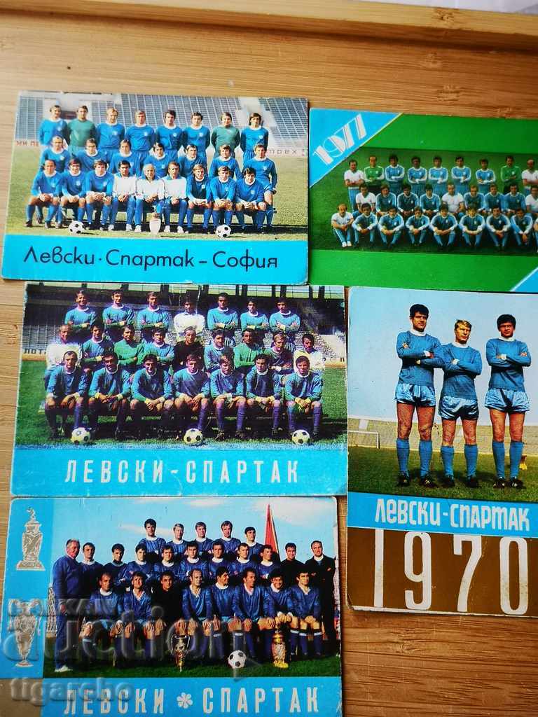 Auction Old calendars of Levski Spartak Auction Old calendars of Levski Spartak