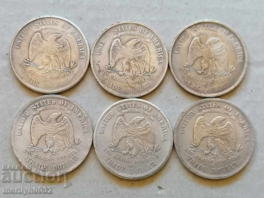 Lot of US dollars replicas silver plated with price 29.00 BGN | € 14.83 Lot of US dollars replicas silver plated with price 29.00 BGN | € 14.83