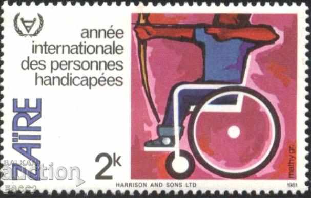 Marca pură Anul cu dizabilități 1981 din Zaire