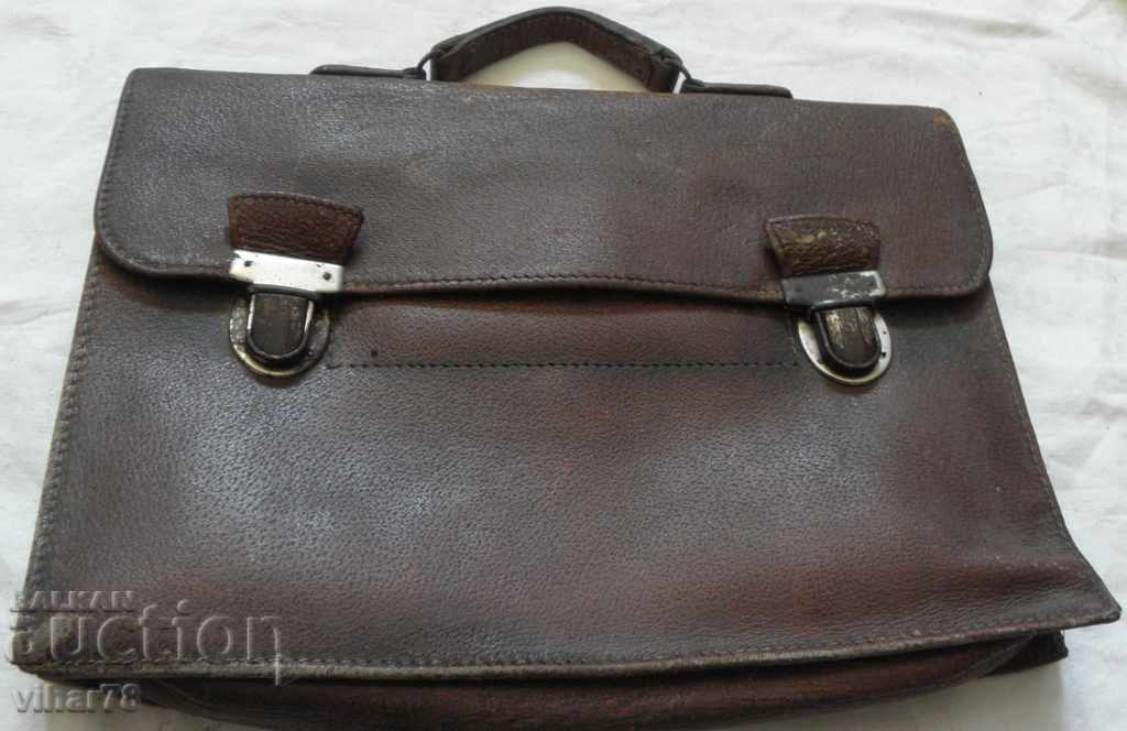 An old leather bag