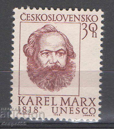 1968. Чехословакия. 150 г. от рождението на Карл Маркс.
