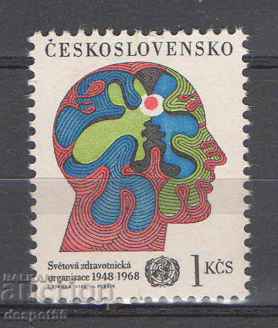1968. Czechoslovakia. 20 years of the World Health Organization.