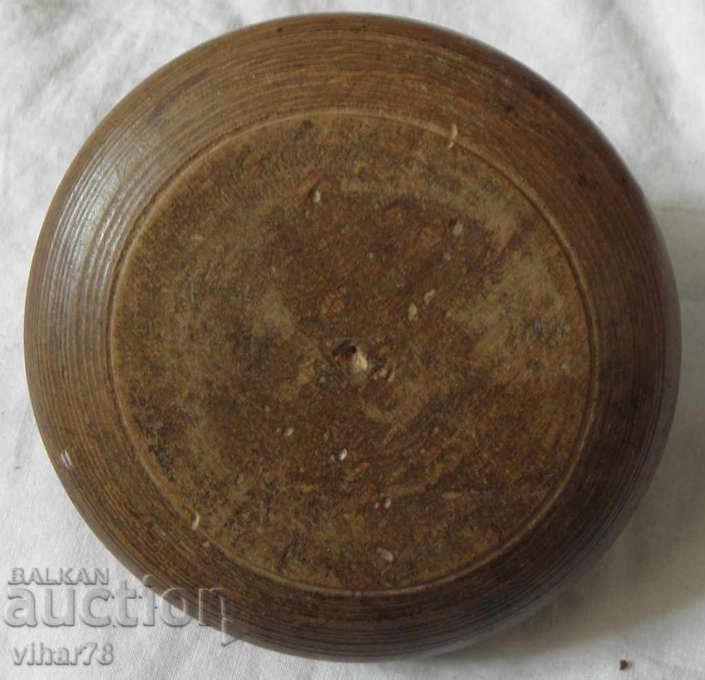 OLD WOODEN SALT CELLAR - 5