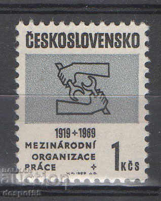 1969. Czechoslovakia. 50 years International Labor Organization.