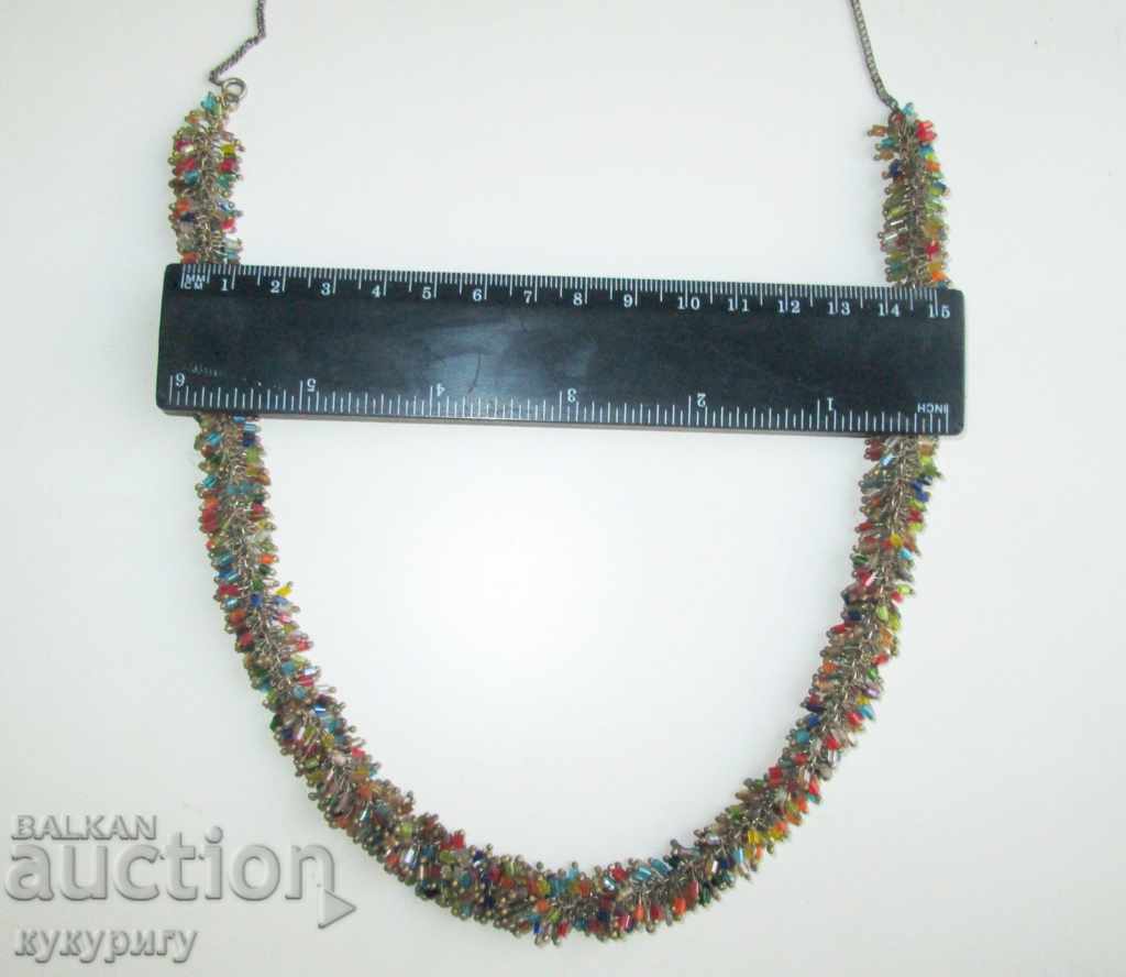 Old women's jewelry necklace beads handmade beads - 7