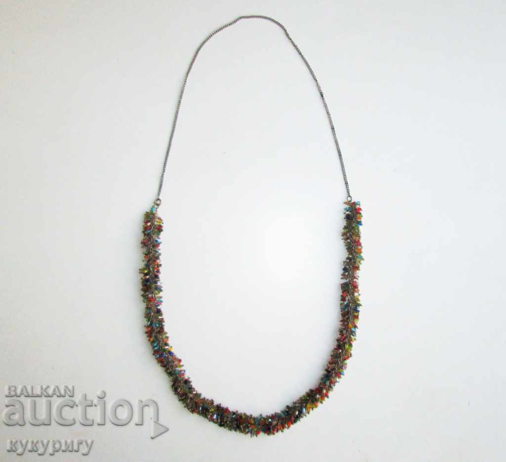 Old women's jewelry necklace beads handmade beads