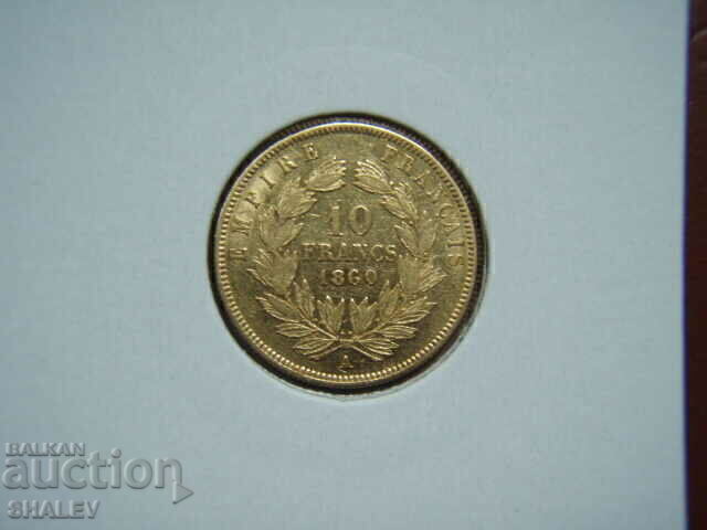 Licitație 10 franci 1860 A Franța - XF/AU (aur) Licitație 10 franci 1860 A Franța - XF/AU (aur)