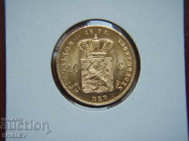 Livrarea 10 Gulden 1875 Țările de Jos (Olanda) - AU/Unc (aur)