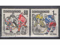 1972. Czechoslovakia. World and European peninsula, ice hockey