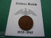 Германия  III  Райх  1  Пфениг 1939 A  Rare