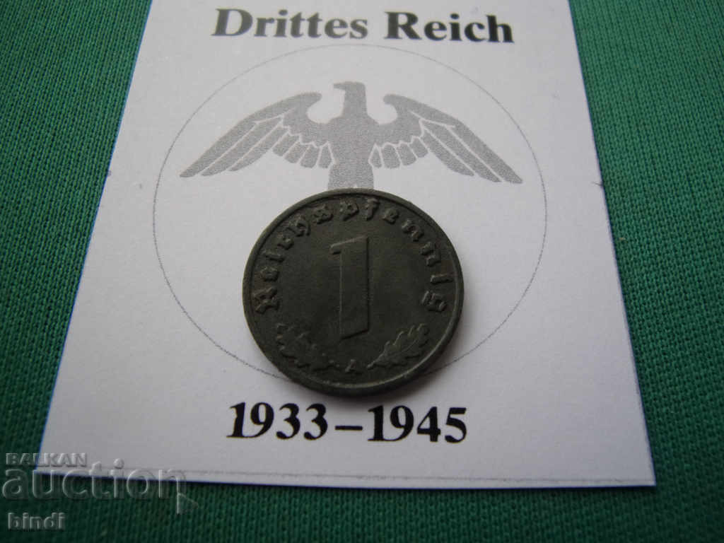 Germania III Reich 1 Pfennig 1940 A Rare cu preț € 1.93 | 3.77 BGN