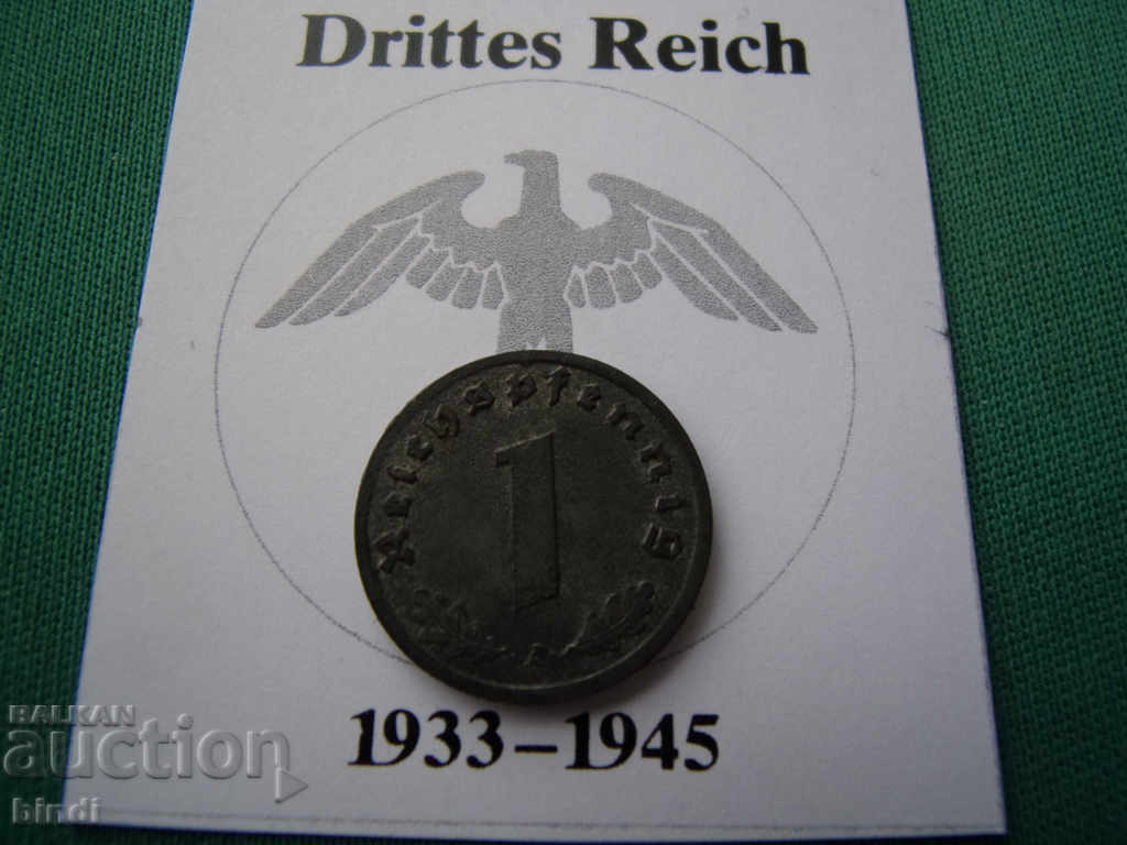 Germania III Reich 1 Pfennig 1944 A Rare cu preț € 3.41 | 6.67 BGN