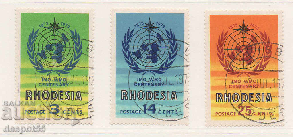 1973 Родезия. 100 г. Международна Метеорологична Организация