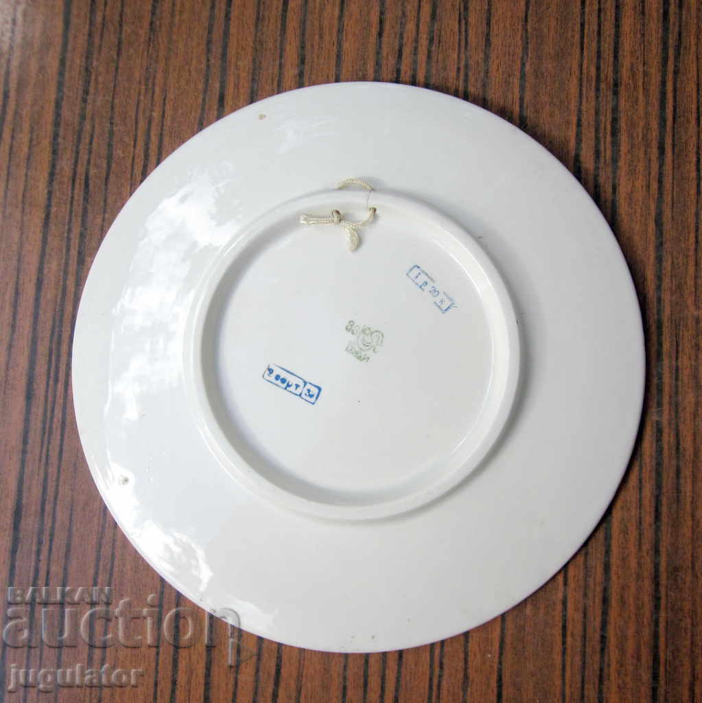 Auction  old porcelain wall plate Ukraine Kharkiv