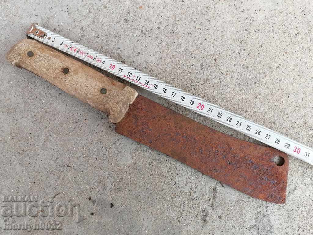 An old hand forged saber, ax, pole, knife - 5 An old hand forged saber, ax, pole, knife - 5