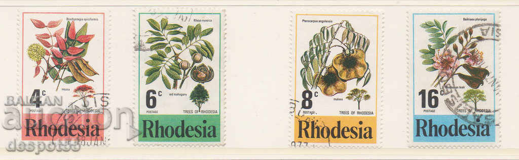 1976. Rodezia. Specii de copaci în floare.