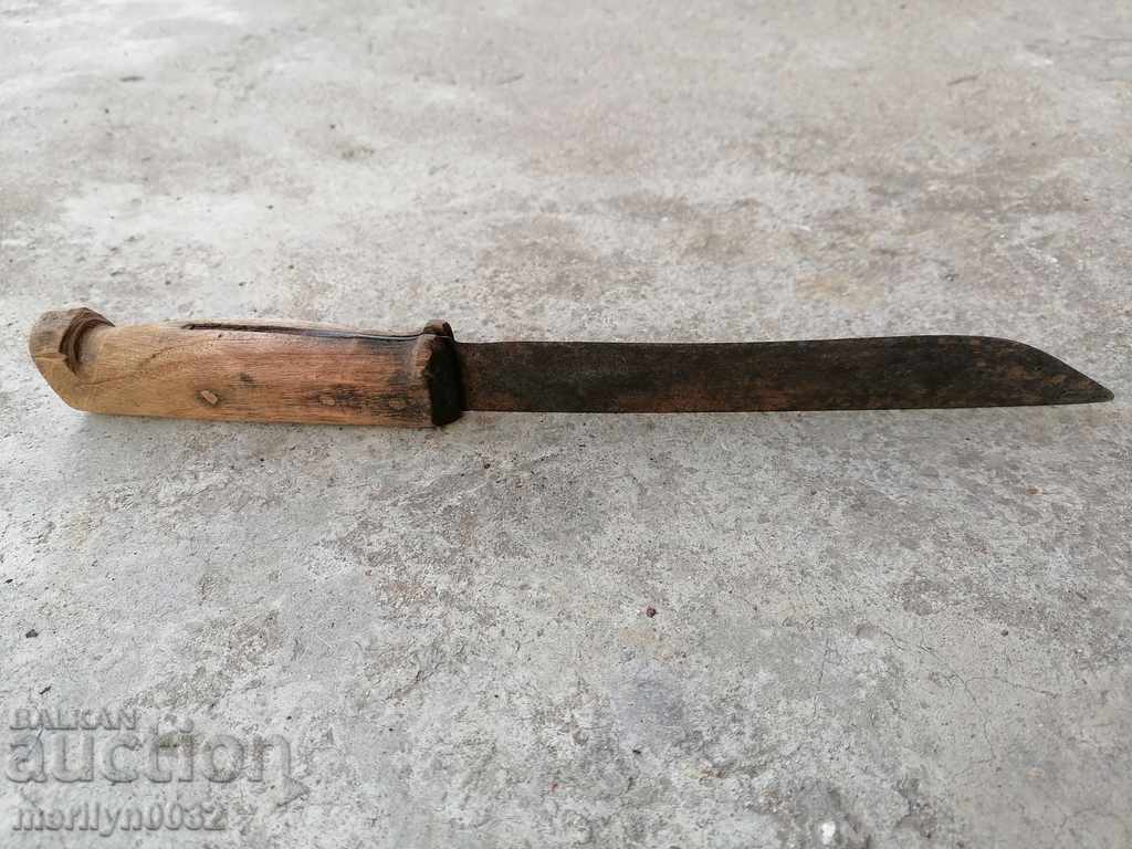 Auction  Old butcher, knife, knife blade