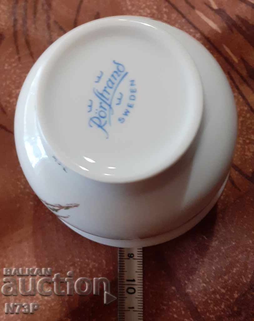 PORCELAIN GLASS. CANDLEHOLDER. RORSTRAND. SWEDEN. - 5