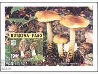 Bloc pur Flora Mushrooms 1995 din Burkina Faso