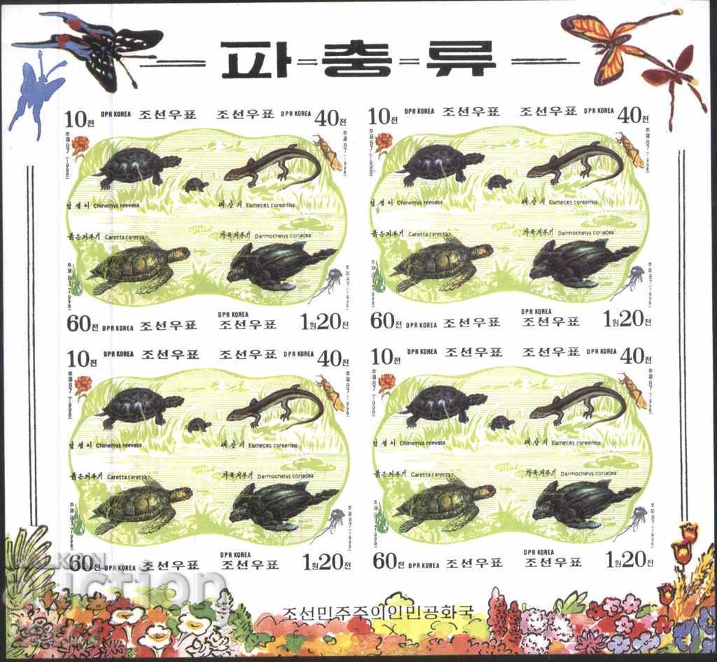 Чисти марки малък лист Фауна Костенурки 1998 Северна Корея