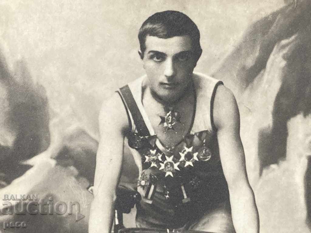 Autograf Primul campion bulgar K. Ivanov 1910