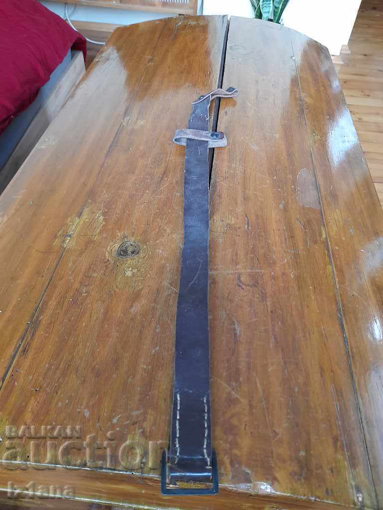 Old leather strap, rifle strap Old leather strap, rifle strap
