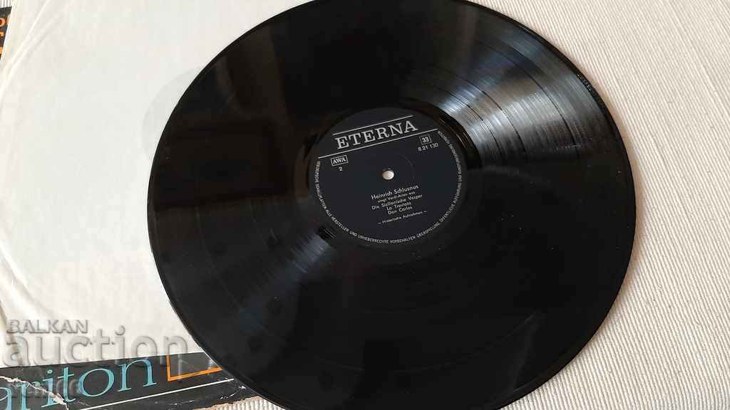 Gramophone record - Heinrich Schlusnus with price 3.00 BGN | € 1.53 Gramophone record - Heinrich Schlusnus with price 3.00 BGN | € 1.53