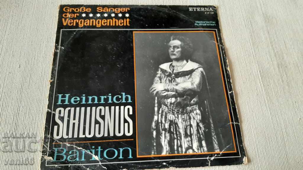 Disc gramofon - Heinrich Schlusnus