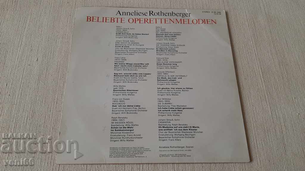 Delivery of Gramophone record - Anneliese Rothenberger Delivery of Gramophone record - Anneliese Rothenberger