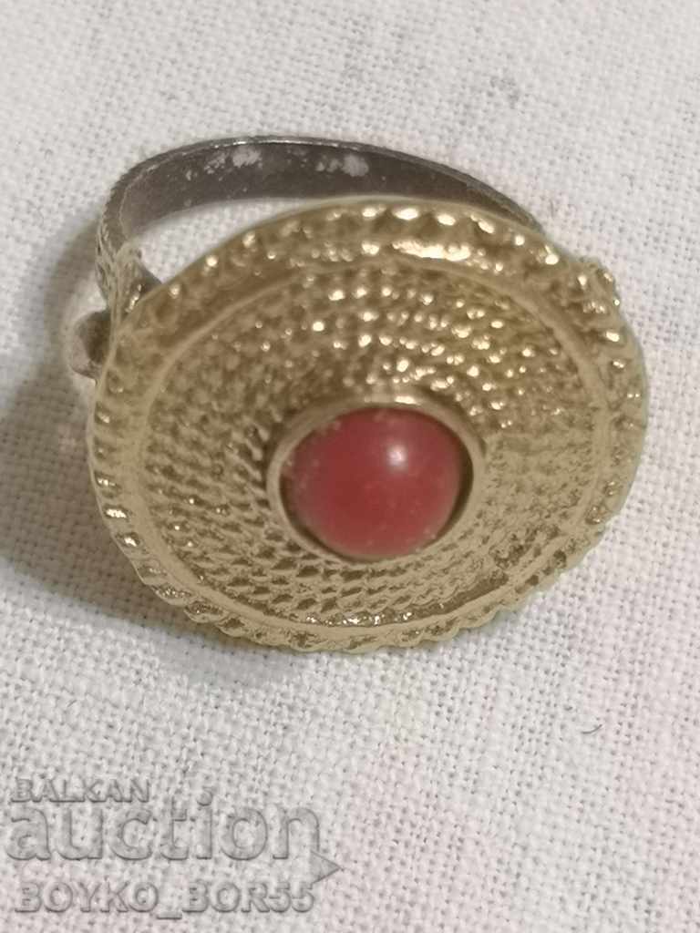 Ancient Revival Ring with Coral