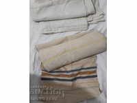 Παλιές λεπτές βαμβακερές πετσέτες, χειροποίητες, υφάσματα