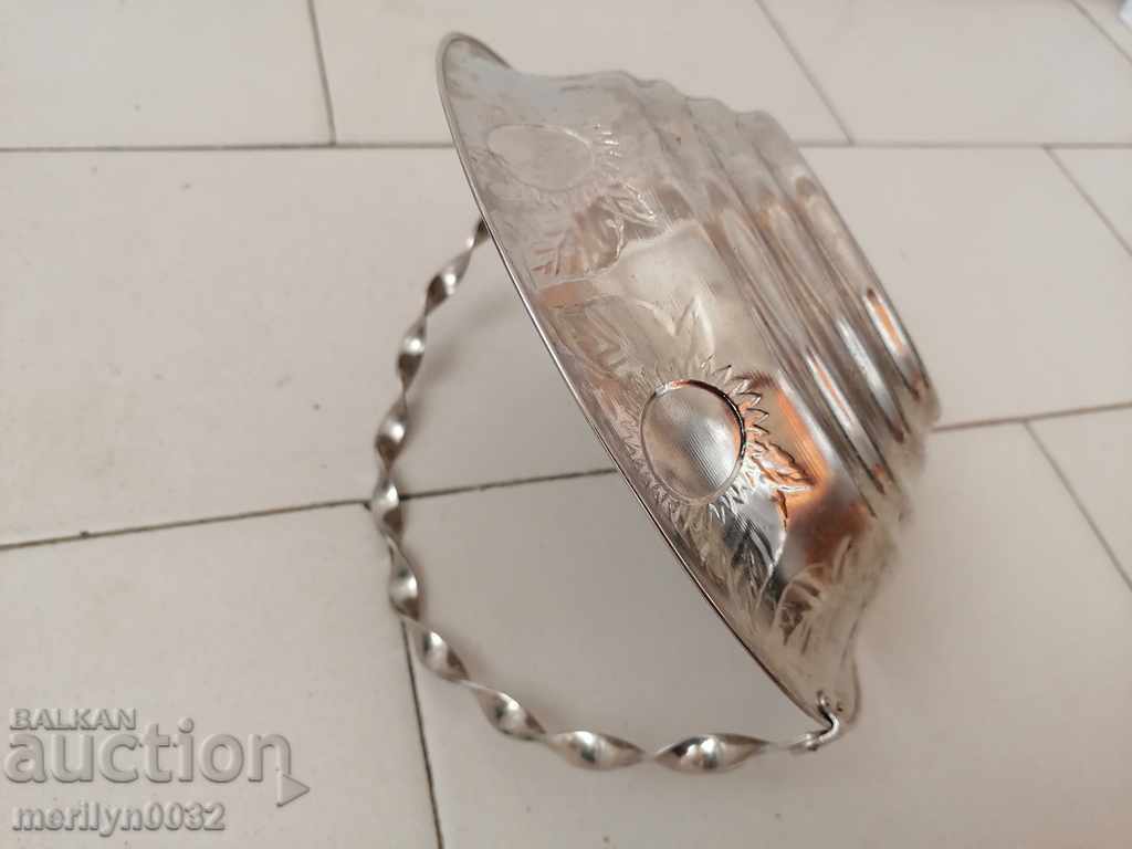 Auction Metal basket, chocolate box USSR basket, sugar bowl Auction Metal basket, chocolate box USSR basket, sugar bowl