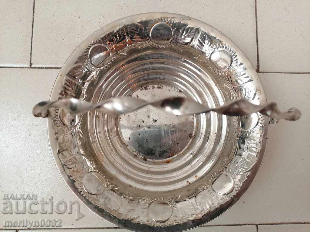 Metal basket, chocolate box USSR basket, sugar bowl - 7 Metal basket, chocolate box USSR basket, sugar bowl - 7