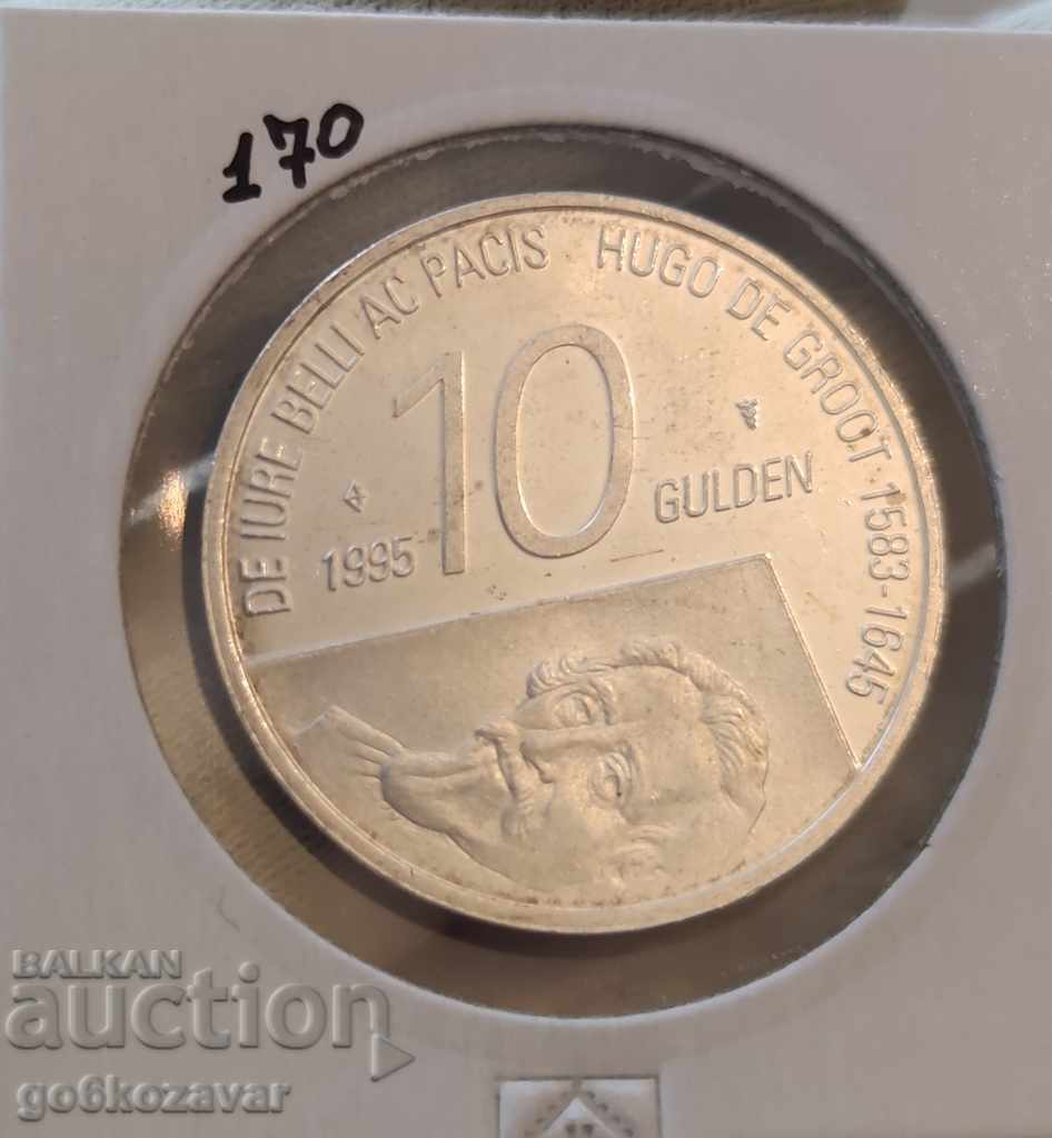 Olanda 10 guldeni 1995 Argint! UNC