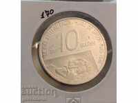 Netherlands 10 guilders 1995 Silver! UNC
