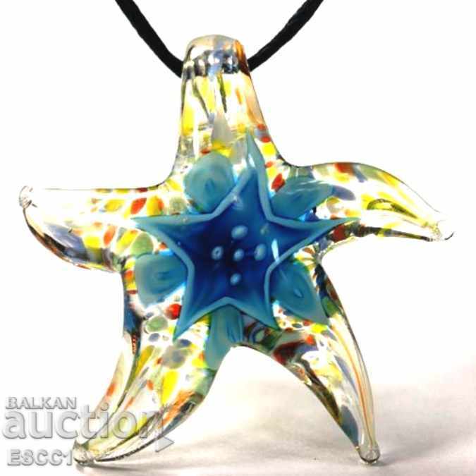 Pendant for necklace Starfish Murano glass