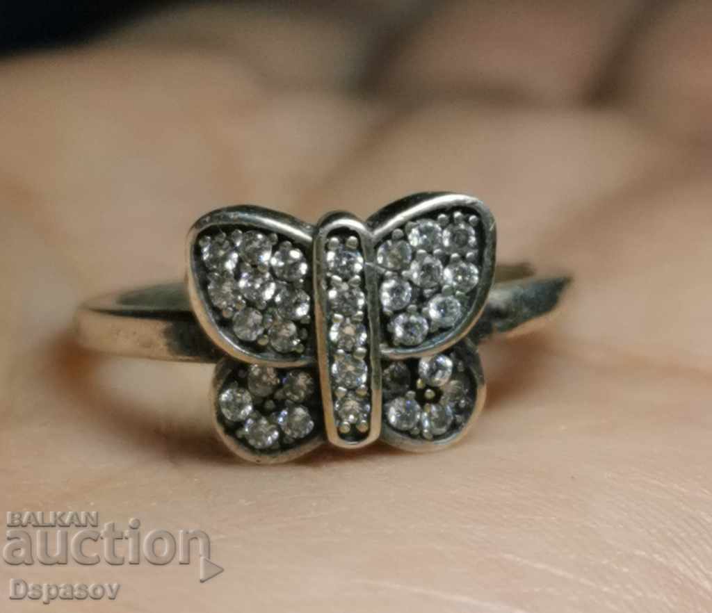 Ασημένιο δαχτυλίδι PANDORA Butterfly