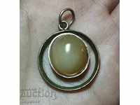 Ancient Silver Pendant with Agate