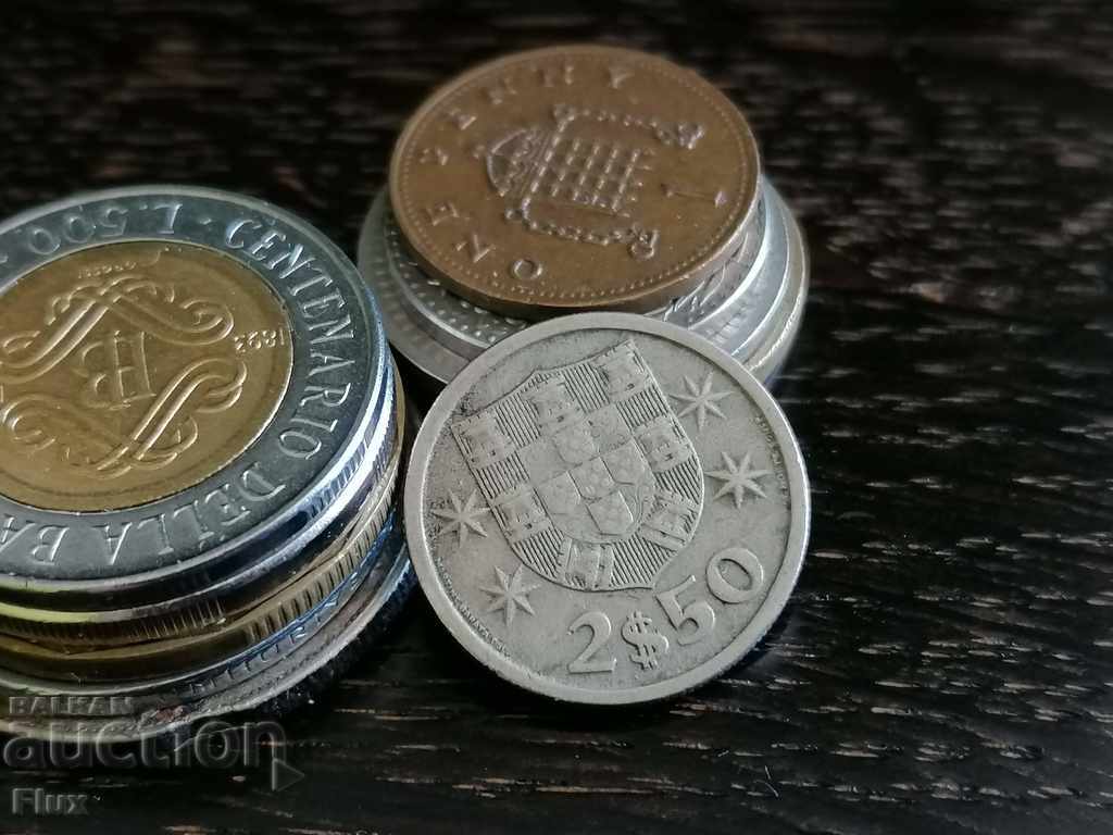 Monedă - Portugalia - 2,50 escudo 1965