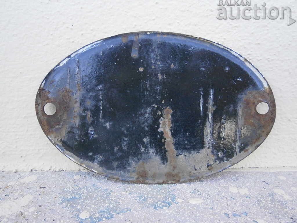 Delivery of moped motorcycle enamel plate 60s Delivery of moped motorcycle enamel plate 60s