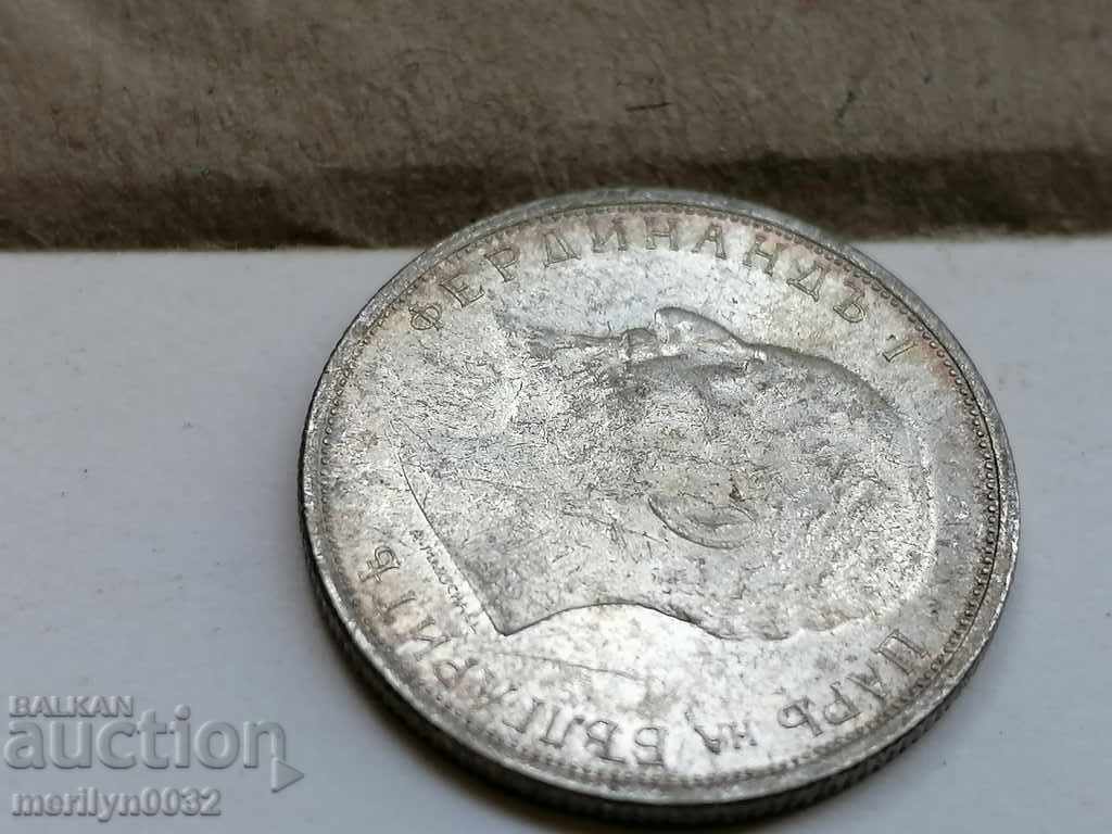 Silver 50 stotinki 1913 silver coin - 6