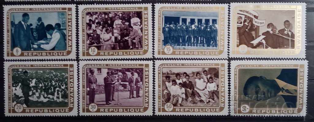 Rwanda 1972 Anniversary/Personalities MNH