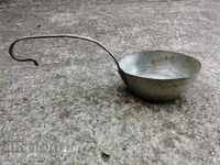 Old copper ladle, pan, copper, copper pot, pit