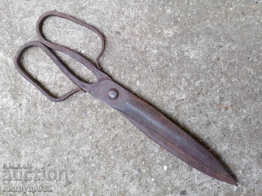 Old wrought iron scissors, knife, wrought iron scissors - 5
